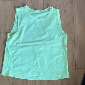 Athleta Sleeveless Neon Yellow/green Top